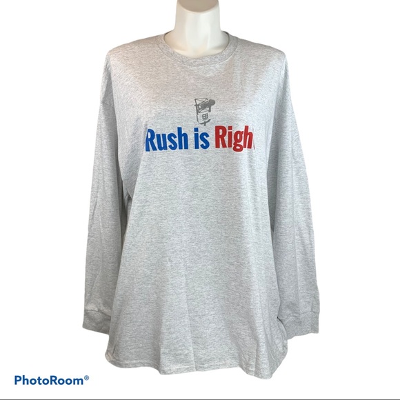 New RUSH IS RIGHT Long sleeve T-Shirt 3X Limbaugh - Picture 1 of 8